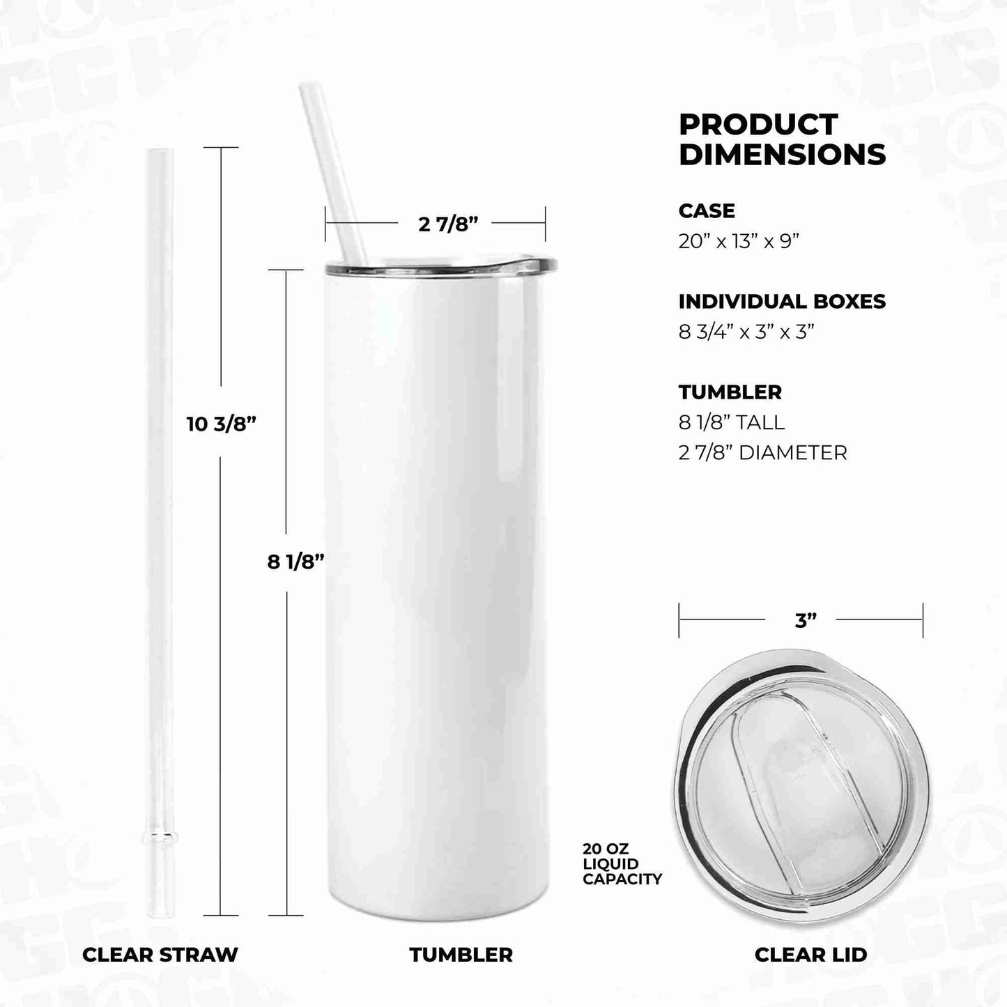 1620 Collective Merch 20oz HOGG Skinny Tumbler SKU#S162020HST