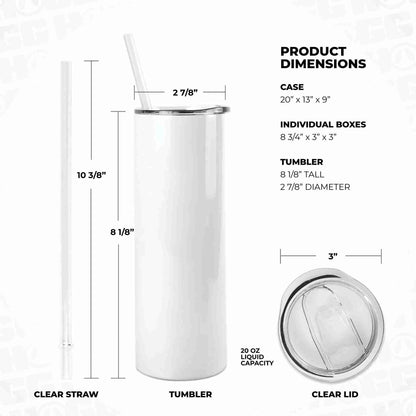 1620 Collective Merch 20oz HOGG Skinny Tumbler SKU#S162020HST