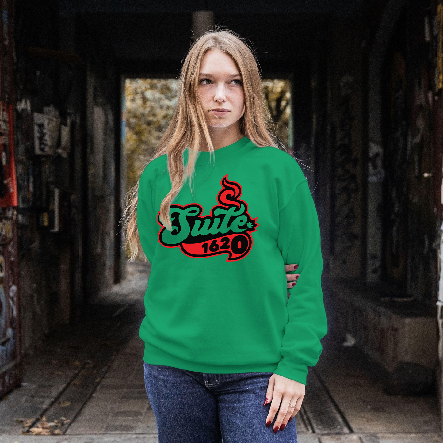 1620 Collective Merch Irish Green Unisex Gildan - Heavy Blend™ Crewneck Sweatshirt - 18000 SKU#S1620GIG21060