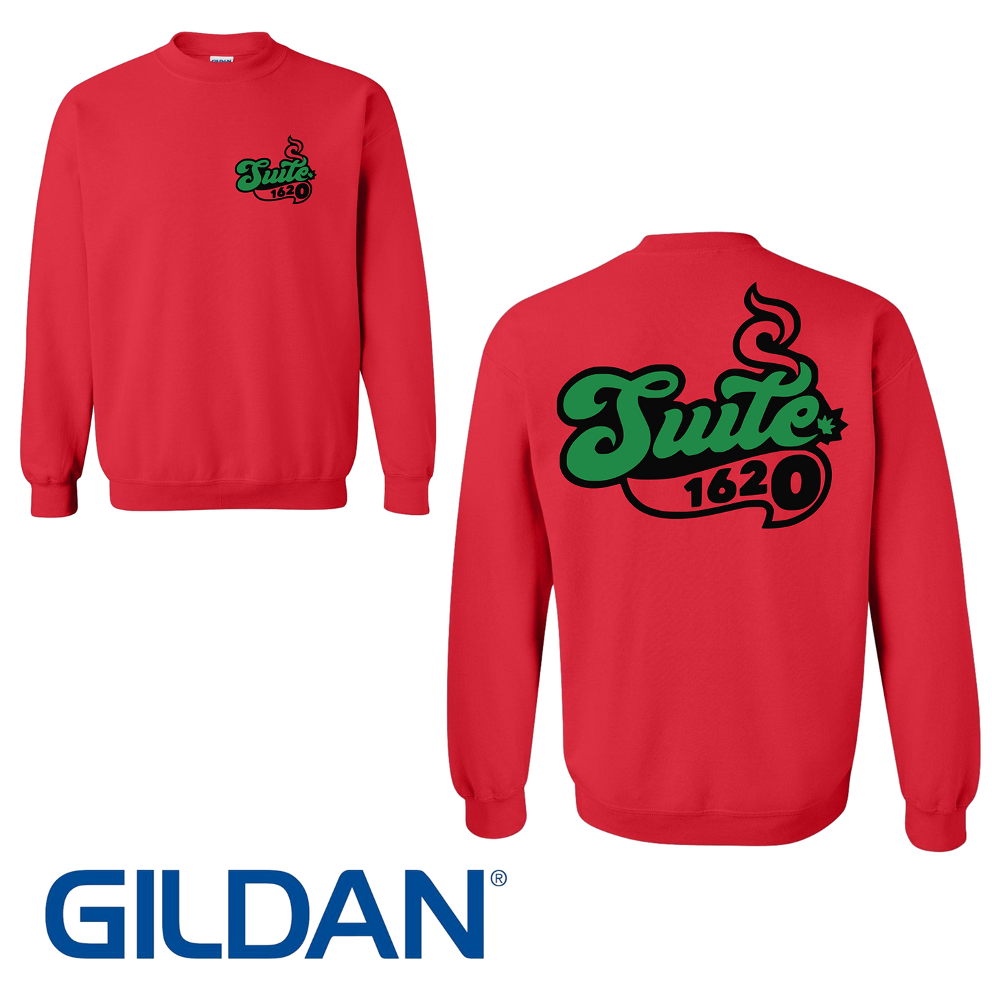 1620 Collective Merch Red Unisex Gildan - Heavy Blend™ Crewneck Sweatshirt - 18000 SKU#S1620GR21060