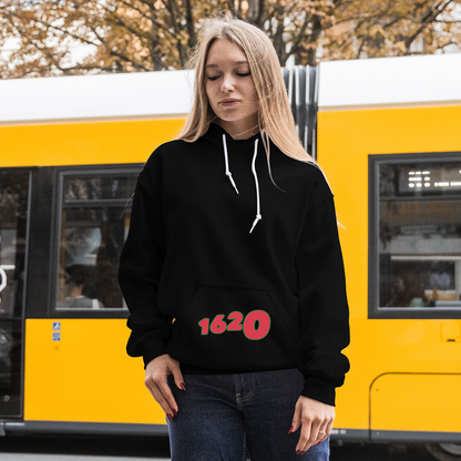 1620 Collective Merch Gildan - Heavy Blend™ Black Hooded Sweatshirt - 18500 SKU#S1620G1850022060